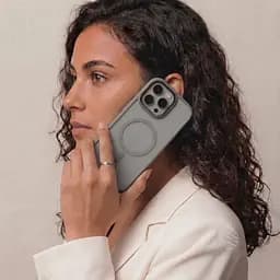 Чехол для Apple iPhone 16 Pro Max, Uniq MagCase, серый, противоударный, панель-накладка с MagSafe, ударопрочный TPU+PC, с магнитом MagSafe, поддержка полноценной беспроводной зарядки, ArmorStandart (ARM79511) - мініатюра 5