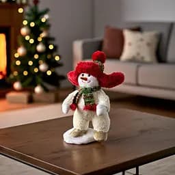 Новорічна фігурка декоративна Yiwu Сніговик 19 × 16 × 35см CR-4-12