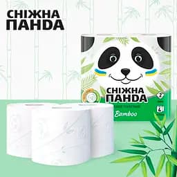 Двошаровий туалетний папір Сніжна Панда Бамбук, 4 рулони - мініатюра 2