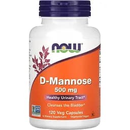 D-манноза NOW D-Mannose 500 mg, 120 вегакапсул