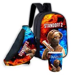 Набір дитячий Standoff 2 рюкзак 36х27см сумка-бананка, кружка з принтом для хлопчика (01595)