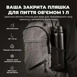 Пляшка для води ION8 металева вакуумна 920 мл Vacuum Insulated Black (I8TS1000BLK) - мініатюра 5