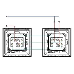 Поперечний перемикач Bseed Button Light Switch 1/2/3 Gang 1/2 Way BSEED Switches Push Button - мініатюра 2