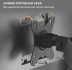 Кронштейн настольный для двух мониторов 17-32 дюйма OfficePro OPMA-502 Black - мініатюра 14