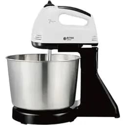 Стаціонарний міксер Bitek з металевою чашею з насадками для тіста 7 швидкостей BT-6637B 250 Вт Білий