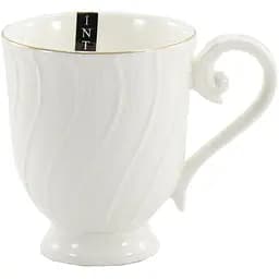 Кухоль порцеляновий Interos Хвиля круглий 330 мл білий (LTSL-M0113-A)