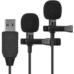 Подвійний петличний мікрофон Andoer EY-510D USB