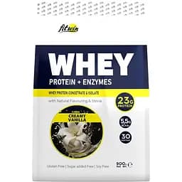 Протеїн FitWin Whey Protein + Enzymes Ваніль із вершками 900 г