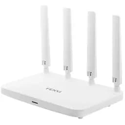 Роутер Fenvi FV-AX1800WR, White, WiFi 6 (2.4GHz до 574 MB/s / 5GHz до 1201 MB/s), 3xGLan, 1xGWan, MU-MIMO, 4 внешних антенн