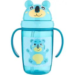 Поїльник з силіконовою трубочкою Canpol babies 400 мл бірюзовий