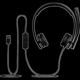 Гарнітура Logitech H570e Corded Mono BLACK-USB-A (981-001430) (7095238) - мініатюра 2