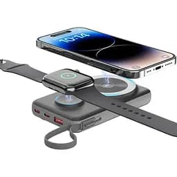 Повербанк 10000mAh Choetech B695 Black QC3.0 PD3.0 бездротова зарядка смартфонів та Apple Watch (43-00131) - мініатюра 8