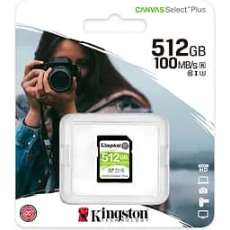 Карта пам'яті Kingston SDXC Canvas Select Plus 512GB Class 10 UHS-I U3 V30 [SDS2/512GB] [100867] - мініатюра 5