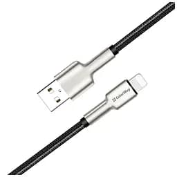 Дата кабель USB 2.0 AM to Lightning 1.0m head metal black ColorWay (CW-CBUL046-BK) - мініатюра 3