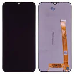 Дисплей для Samsung A207 Galaxy A20s, чорний, з рамкою, Оригінал (переклеєне скло)