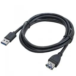 Кабель USB 3.0 AM – USB AF, 1.8 м, черный, Patron (PN-AMAF3.0-18)