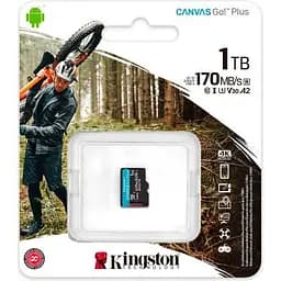 Карта пам'яті Kingston 1TB microSDXC сlass 10 UHS-I U3 V30 A2 Canvas Go Plus G4 (SDCG4/1TBSP) - мініатюра 3