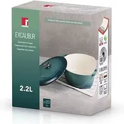 Каструля Bergner Excalibur з кришкою 20 см 2.2 л зелена (BG-36100-GR) - мініатюра 6