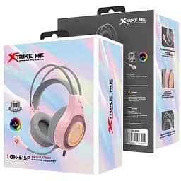 Ігрова гарнітура XTRIKE ME GH-515USB + 3.5 мм 7 режимів RGB кабель 2 м рожева (GH-515P) - мініатюра 3