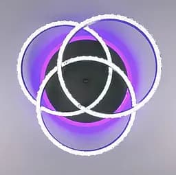 LED люстра на 3 кільця в корпусі coffee з золотистою смужкою Line.F A 55063/3C RGB CF+GD