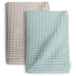 Рушники вафельні Cosas Greek Waffle Harmony CS1 2 шт., 75x95 см/75x130 см, пісочні/сіро-зелені