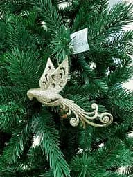 Прикраса декоративна House of Seasons Пташка 9х2х16 см золота (8718861799422) - мініатюра 2