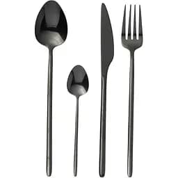 Набор столовых устройств J-line черный 24 шт. (49009)