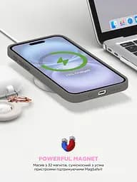 Силиконовый чехол с MagSafe для Apple iPhone 16, ICON2 MagCase, серый, противоударный, панель с мягкой подкладкой, защита всего корпуса, поддержка беспроводной зарядки, совместим с защитными стеклами и пленками, ArmorStandart (ARM81311) - мініатюра 9