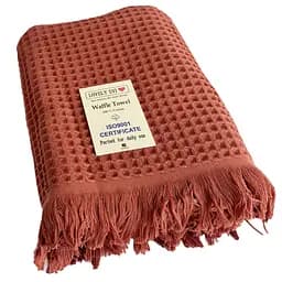 Вафельное полотенце Lovely Svi - хлопок- для ванной, отелей, спа - XXL 90х180 см -Терракотовый (402415)