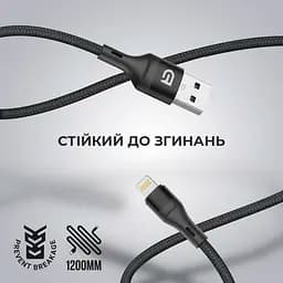 Кабель ArmorStandart AR87 USB to Lightning 3A 1.2m Black (ARM64037) - мініатюра 2