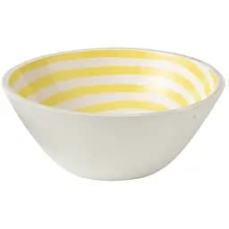 Блюдо салатник J-LINE из дерева манго цвет белый с желтым диаметр 30 см (54847)