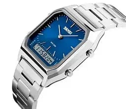 Наручные мужские часы Skmei 1220 Tango Серебристые с синим