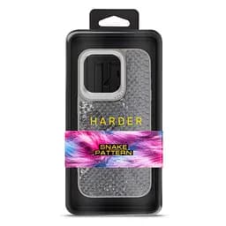 Кожаный чехол для Apple iPhone 15 Pro, Harder Snake Pattern, серый, термополиуретан ТПУ + экокожа с текстурой змеиной кожи, панель, защита корпуса, противоударный, микрофибра, рамка вокруг камеры, защита всего корпуса, (ARM76798) - мініатюра 3