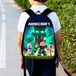 Рюкзак детский майнкрафт "Minecraft" 34х27см, городской ранец для мальчика с принтом (00313)