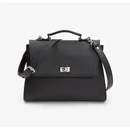 Жіноча шкіряна сумка Classic чорна Саф'яно