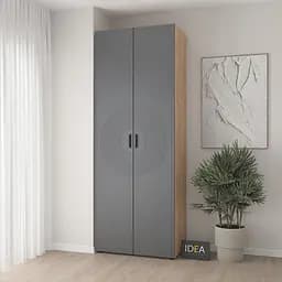 Шафа для одягу з двома штангами С-7.3 Дуб крафт/Асфальт Idea