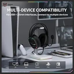 Навушники Onikuma ігрові X-91 Max з мікрофоном та RGB підсвіткою Геймерська дротова гарнітура для ПК PS4 PS5 Xbox - мініатюра 7