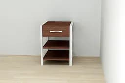 Тумба універсальна Ferrum-decor Вів'єн 1/2 50x41x40 білий ДСП Венге 16мм (FRD-106183) - мініатюра 5