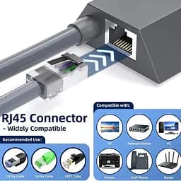 Мережевий Ethernet адаптер Starlink GEN 2 RJ45 перехідник Старлинк lan (18623) - мініатюра 3