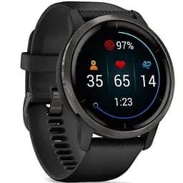 Смарт-годинник Garmin Venu 2 Black Slate (010-02430-11) - мініатюра 2