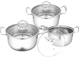 Набір каструль Edenberg EB-3701 6 предметів сріблястий