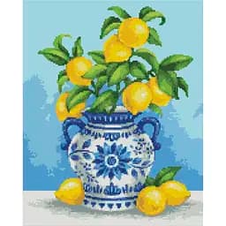 Алмазна мозаїка Santi Лимонний букет, 40x50 см на підрамнику (956052)