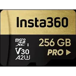 Карта памяти Insta360 256 GB MicroSDXC UHS-I U3 V30 A2 Class 10 (CINSBAVL)