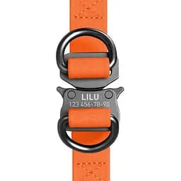 Шлея для собак Waudog Waterproof водостійка з QR паспортом, металічна пряжка-фастекс, помаранчевий - мініатюра 4