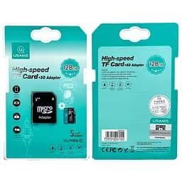 Карта памяти USAMS US-ZB269 TF High Speed ​​Card 128 Gb + адаптер Green