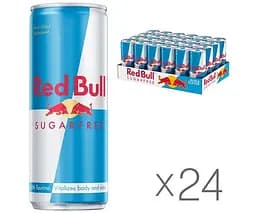 Red Bull Sugarfree, упаковка 24 шт. по 0,25 л, Напій енергетичний Ред Булл, без цукру