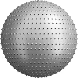 Фітбол масажний Hop-Sport з насосом 65 см сріблястий