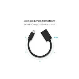 Перехідник OTG USB 2.0 AF to Mini 5P 0.1m US249 black Ugreen (10383) - мініатюра 3