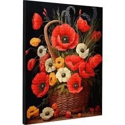 Картина по номерам с алмазной мозаикой Santi Корзина с маками 40х50 см (954933)