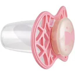 Пустушка Nuvita 7084 Air55 Cool ортодонтична 6m+ бант світиться у темряві рожевого кольору NV7084GF